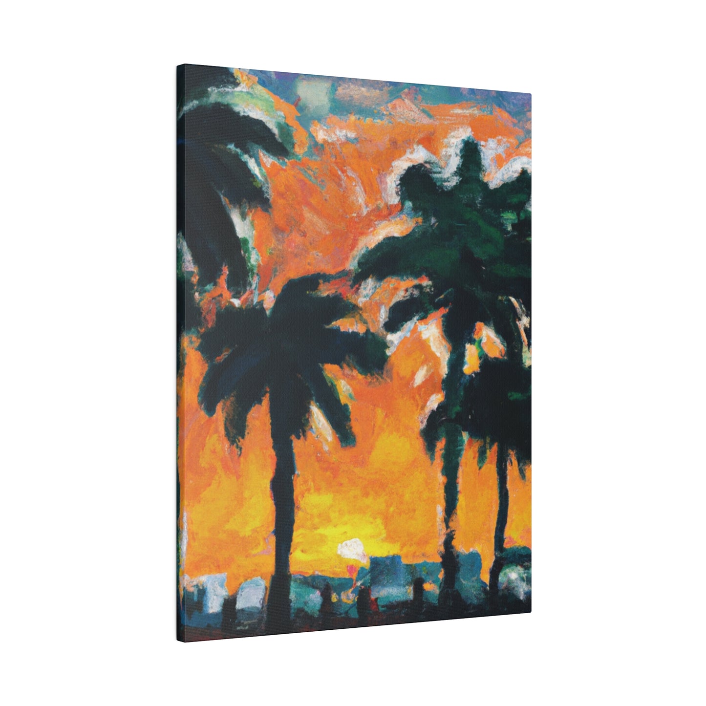 9571T - Miami Beach Sunset Painting Print | Miami | Beach | Sunset | Poster | Home Decor | Wall Art | Canvas