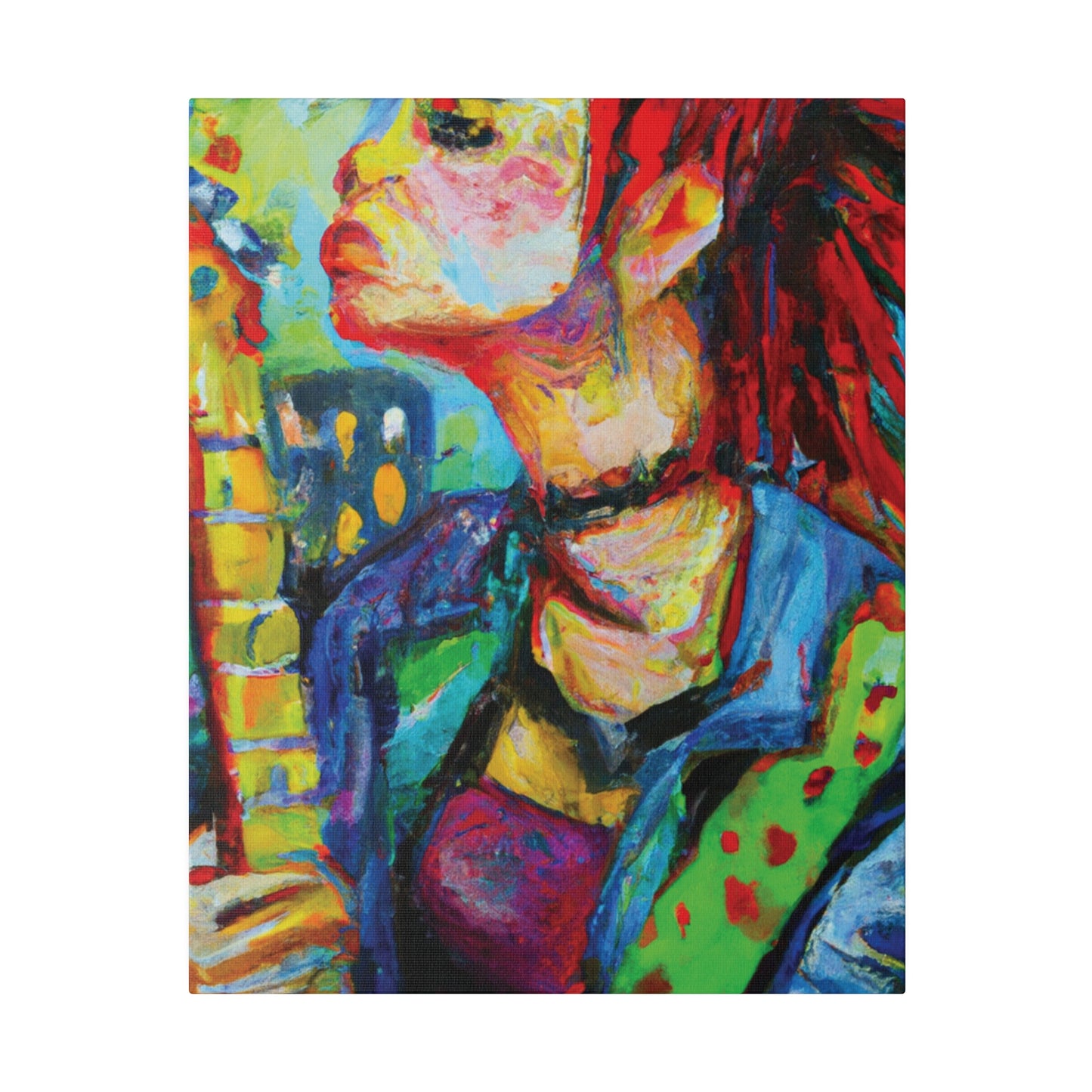 4898X - Rockstar Oil Painting Style Print | Poster | Home Decor | Wall Art | Music Art | Canvas