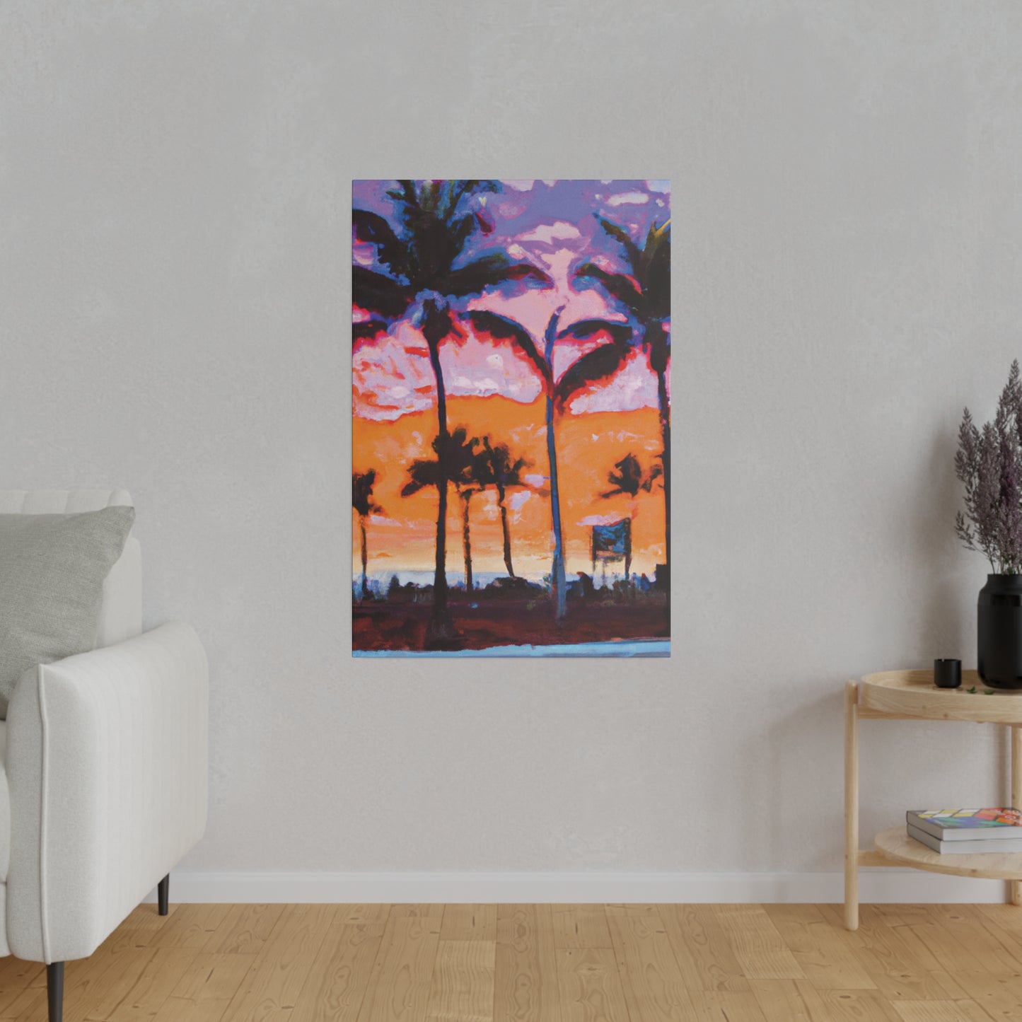 8373X - Miami Beach Sunset Painting Print | Miami | Beach | Sunset | Poster | Home Decor | Wall Art | Canvas