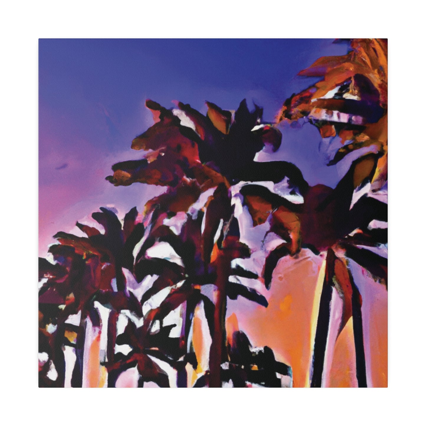 1463E - Miami Beach Sunset Painting Print | Miami | Beach | Sunset | Poster | Home Decor | Wall Art | Canvas