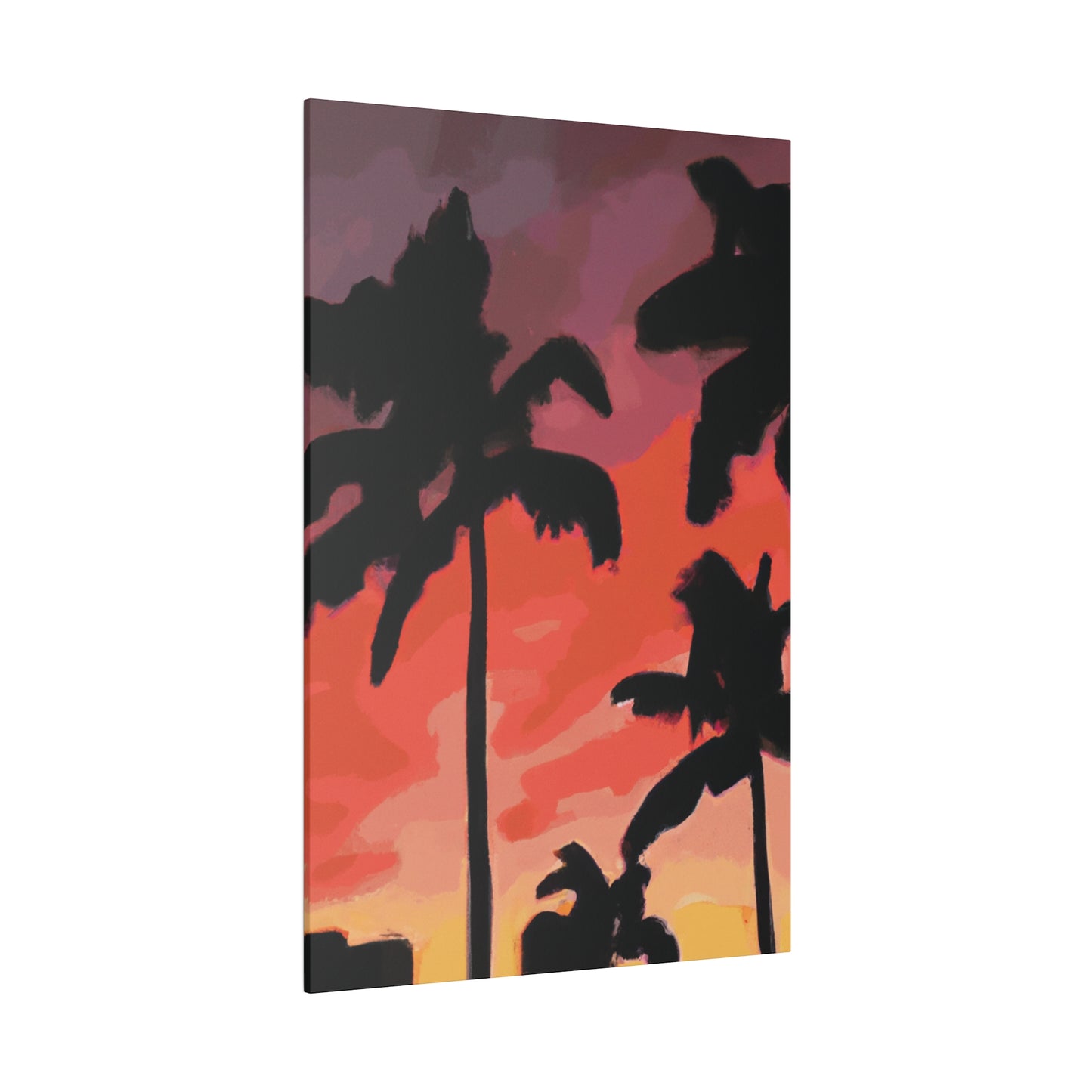 9324K - Miami Beach Sunset Painting Print | Miami | Beach | Sunset | Poster | Home Decor | Wall Art | Canvas