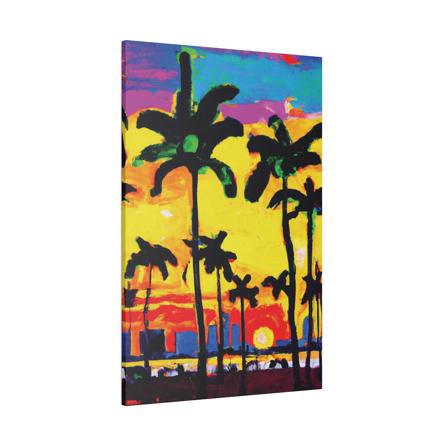 9497Z - Miami Beach Sunset Painting Print | Miami | Beach | Sunset | Poster | Home Decor | Wall Art | Canvas