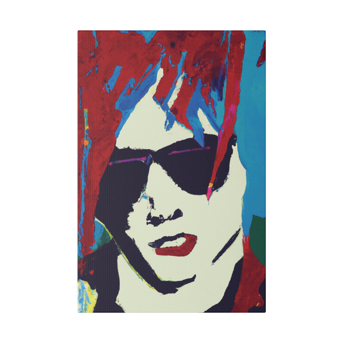 9347K - Rockstar Painting Print | Face | Abstract | Poster | Home Decor | Wall Art | Music Art | Canvas