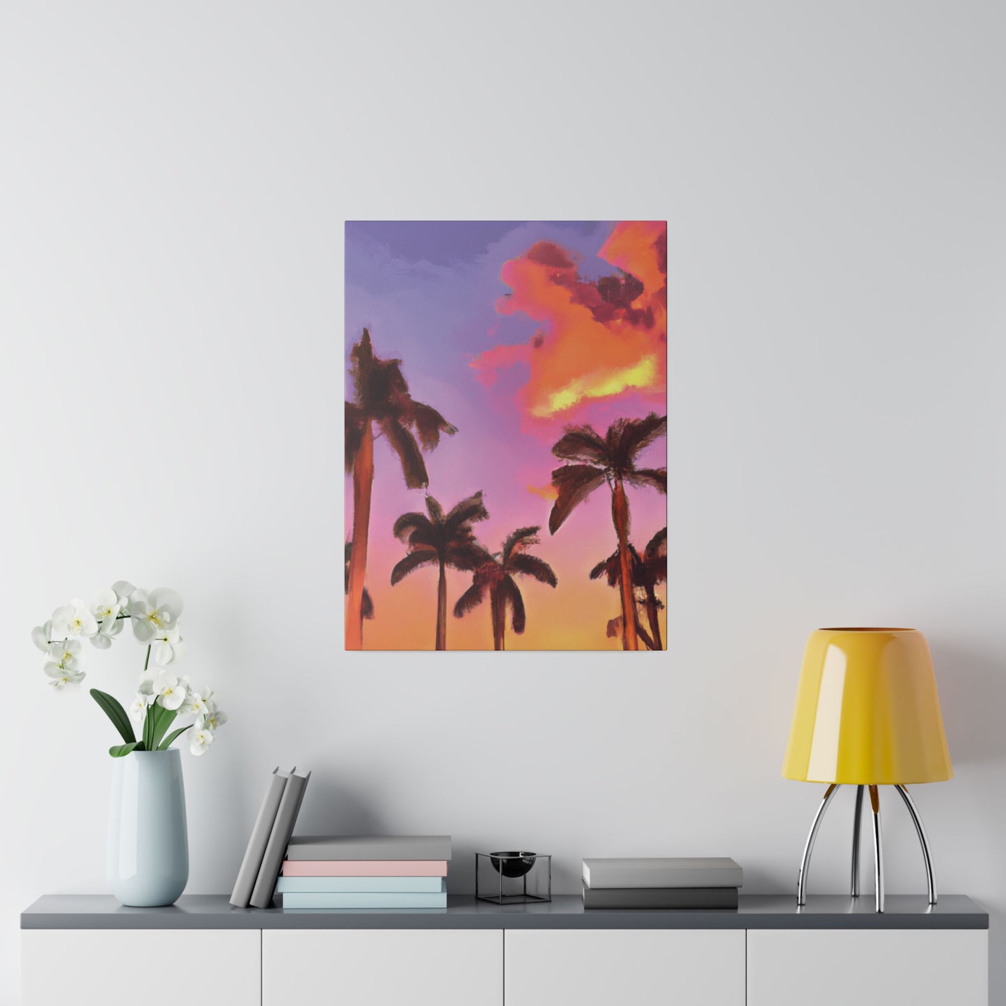 7518V - Miami Beach Sunset Painting Print | Miami | Beach | Sunset | Poster | Home Decor | Wall Art | Canvas