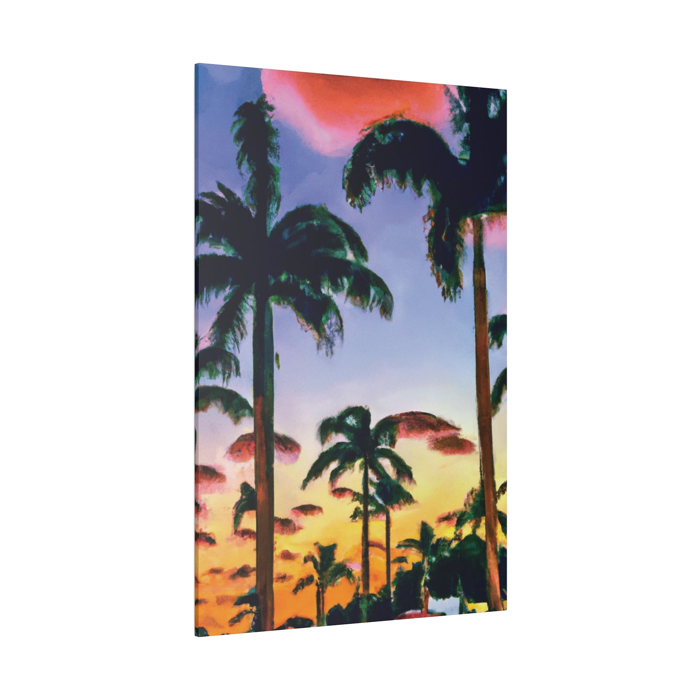 5202J - Miami Beach Sunset Painting Print | Miami | Beach | Sunset | Poster | Home Decor | Wall Art | Canvas