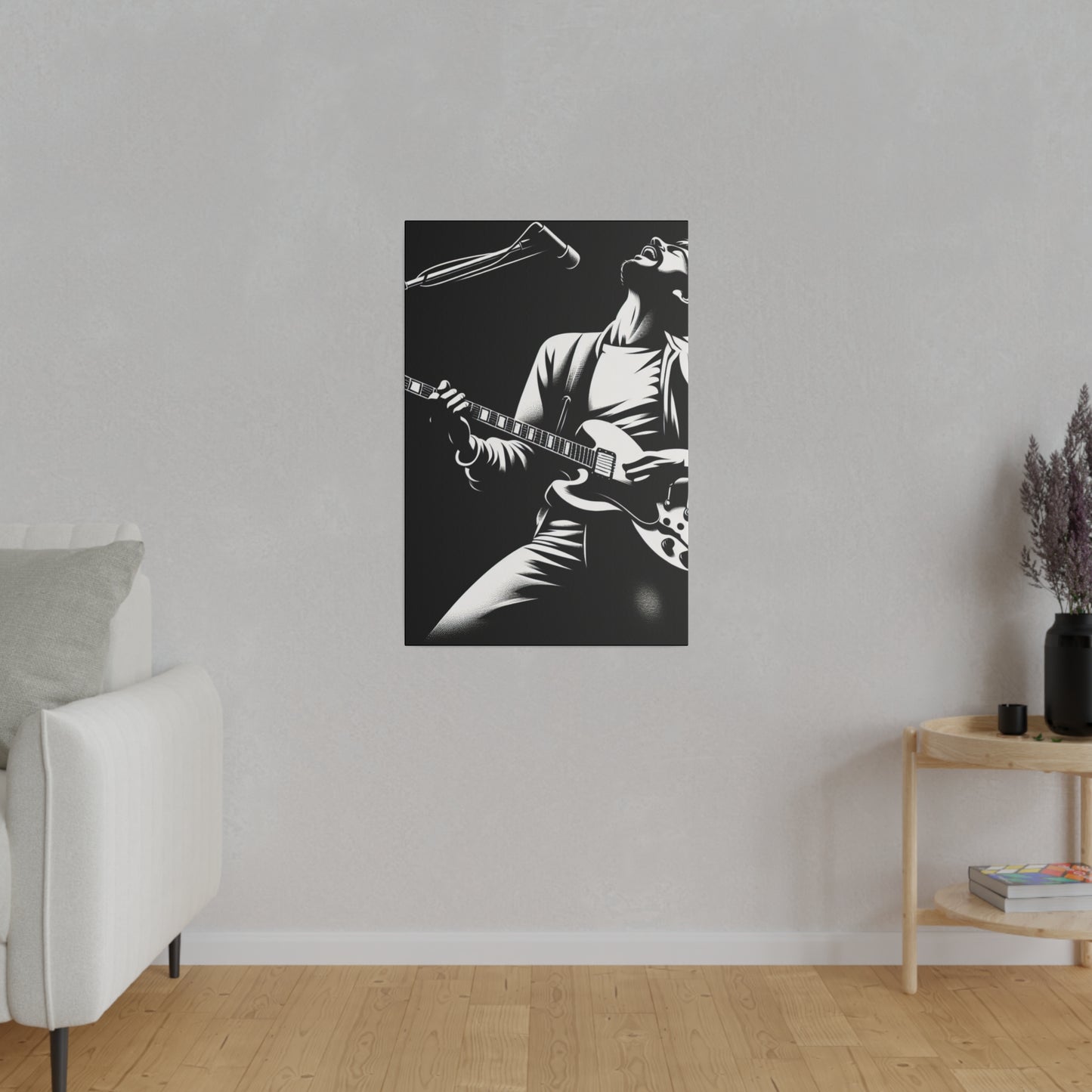 8932M - music art work, rockstar gifts, musician gift ideas, guitar art work, guitar artwork, guitar wall art canvas, playing guitar, decor