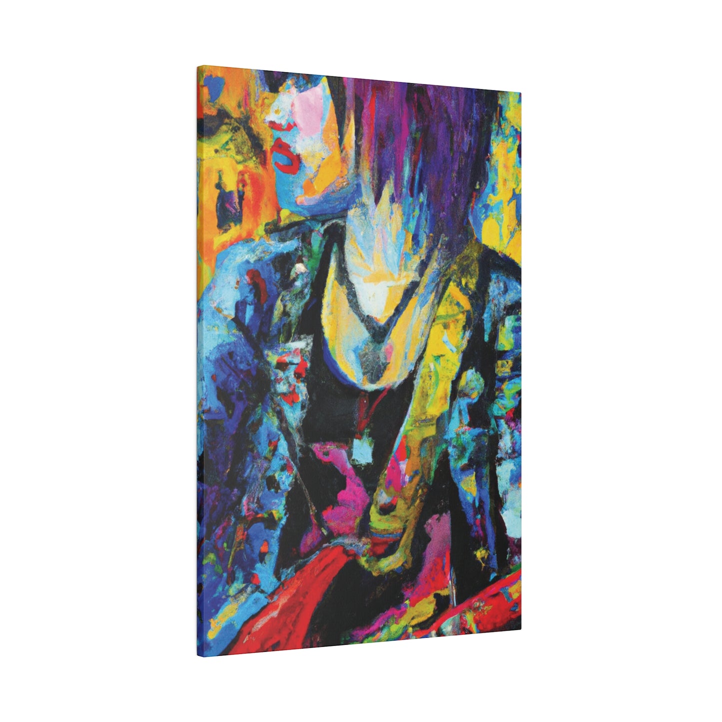 9756Z - Rockstar Oil Painting Style Print | Poster | Home Decor | Wall Art | Music Art | Canvas
