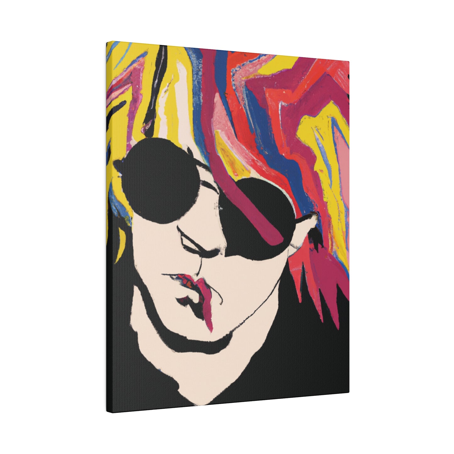 4112A - Rockstar Painting Print | Face | Abstract | Poster | Home Decor | Wall Art | Music Art | Canvas