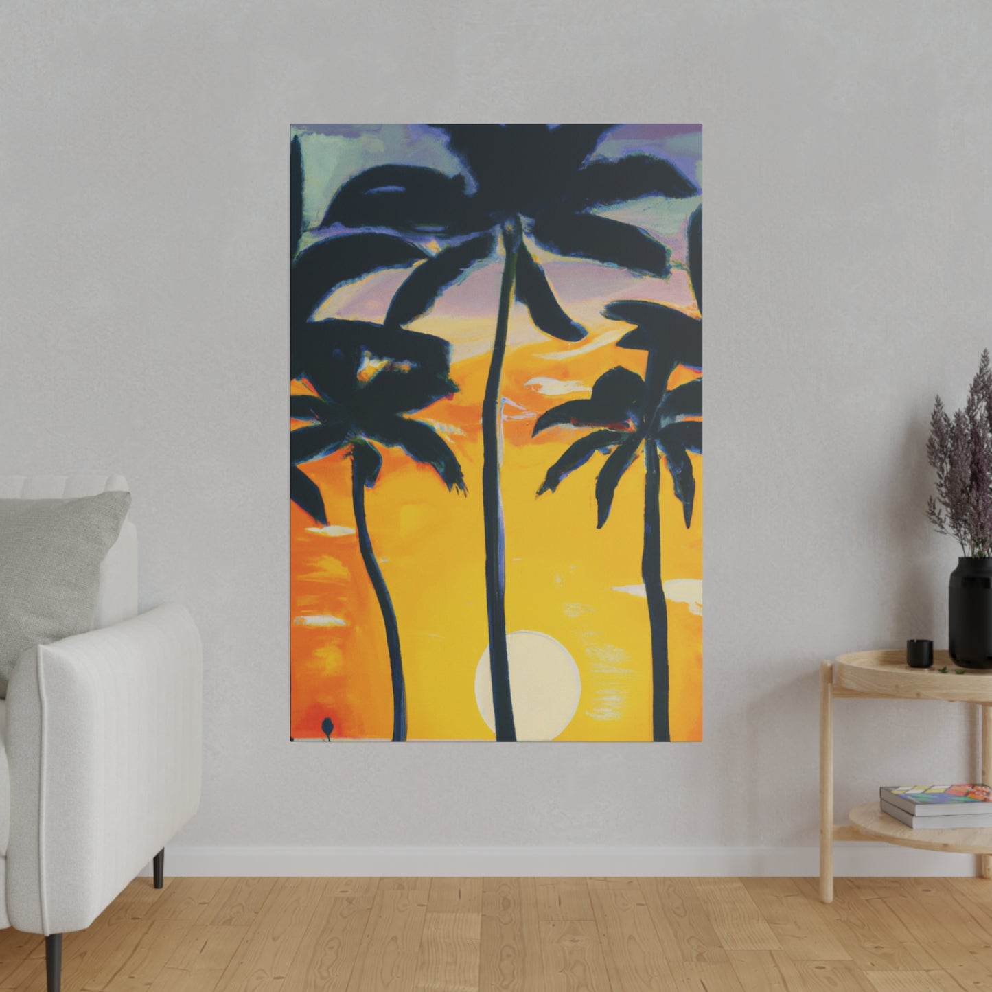 7390N - Miami Beach Sunset Painting Print | Miami | Beach | Sunset | Poster | Home Decor | Wall Art | Canvas