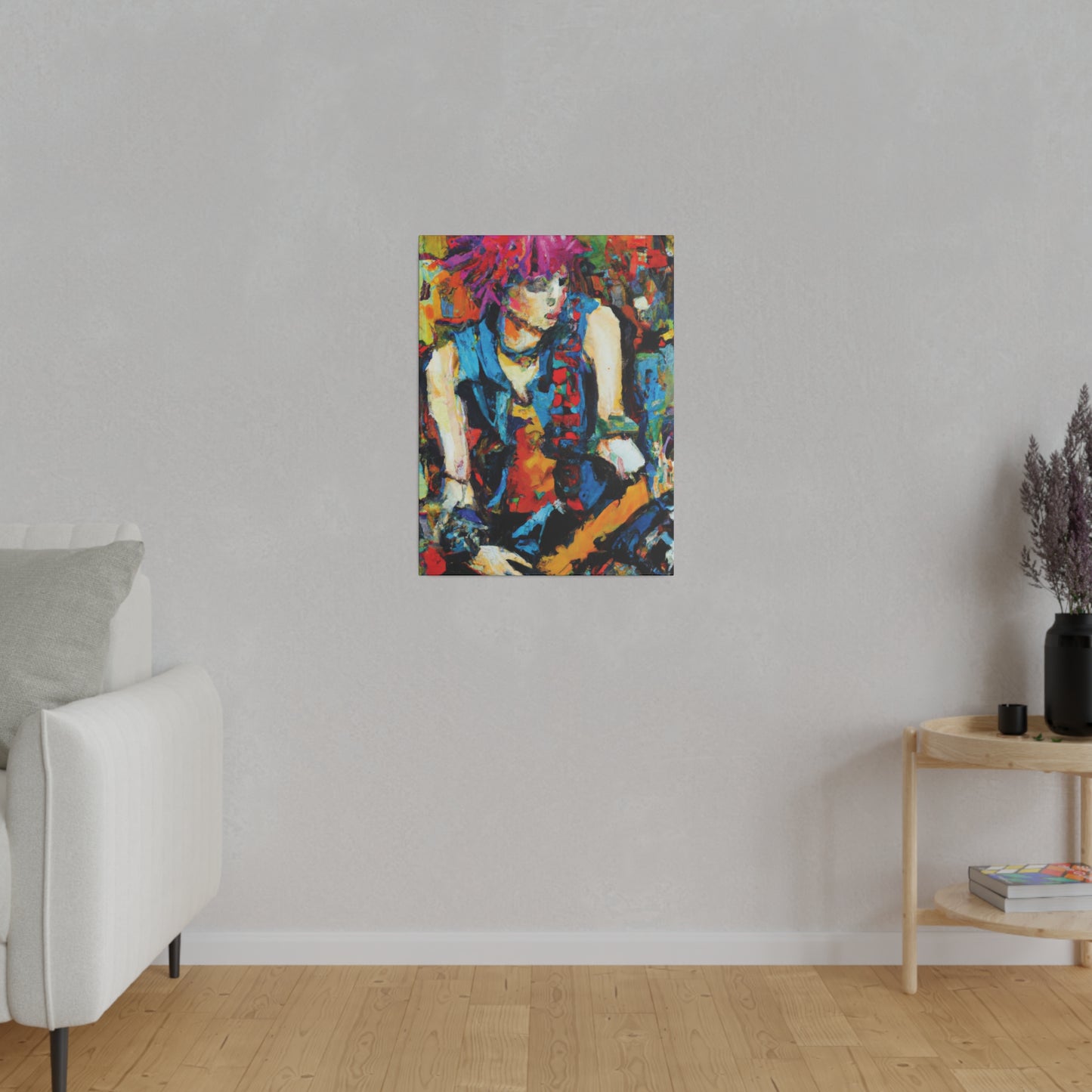 5373K - Rockstar Oil Painting Style Print | Poster | Home Decor | Wall Art | Music Art | Canvas