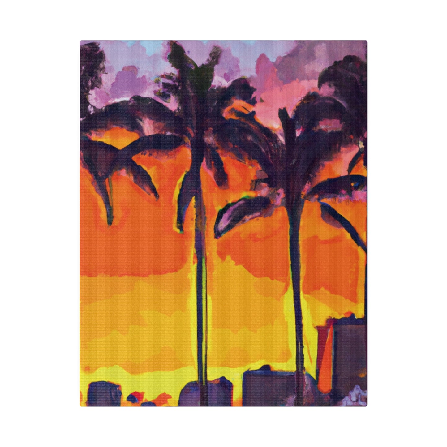 7392A - Miami Beach Sunset Painting Print | Miami | Beach | Sunset | Poster | Home Decor | Wall Art | Canvas