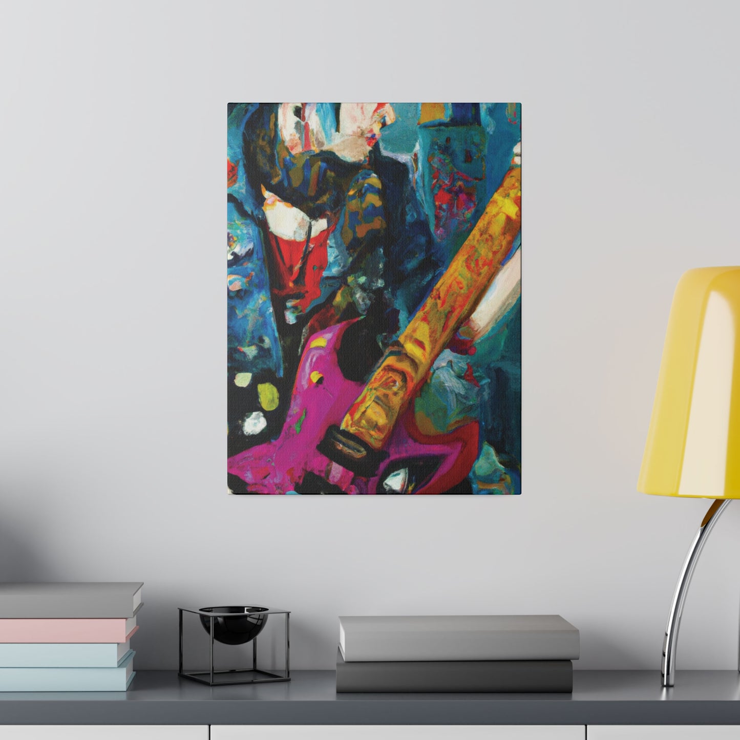 7272P - Rockstar Oil Painting Style Print | Poster | Home Decor | Wall Art | Music Art | Canvas