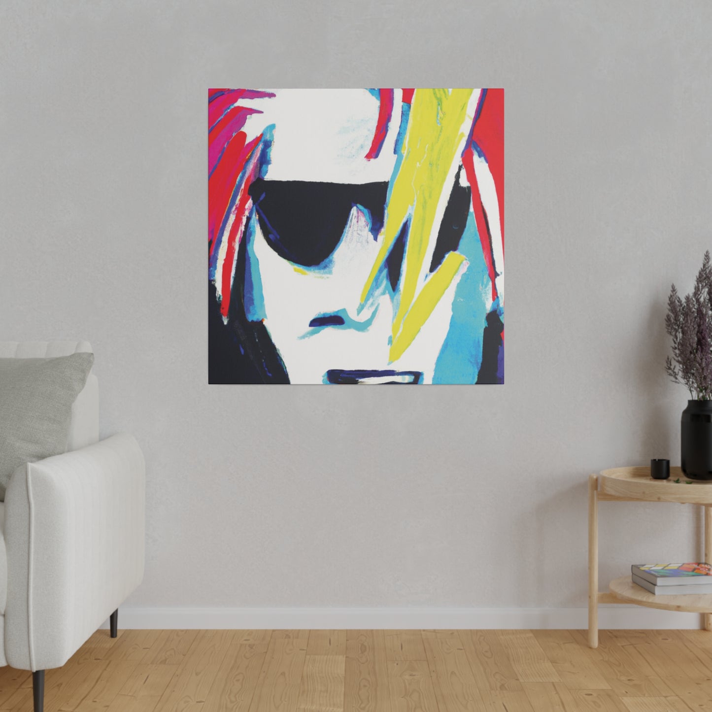 6481K - Rockstar Painting Print | Face | Abstract | Poster | Home Decor | Wall Art | Music Art | Canvas