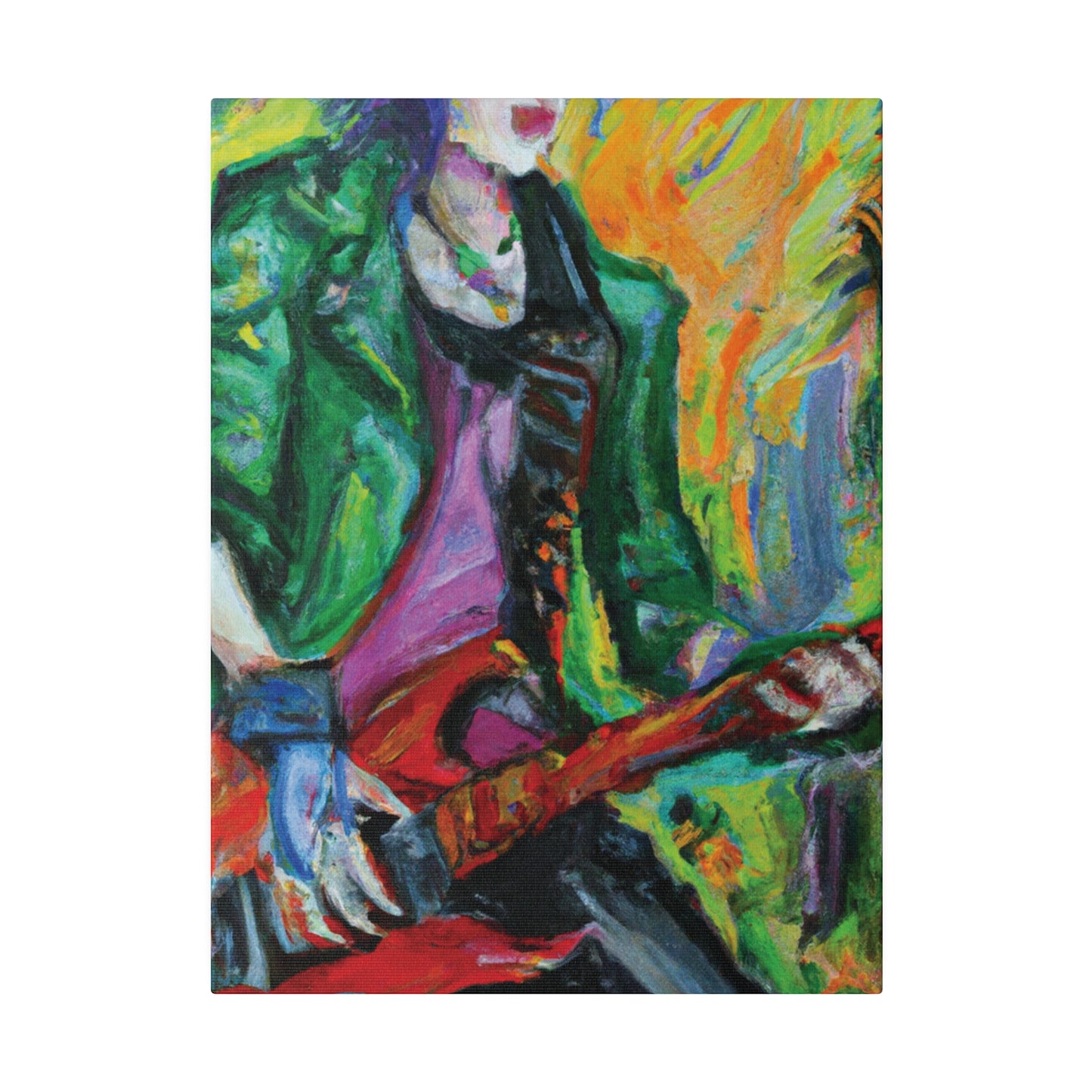 8272F - Rockstar Oil Painting Style Print | Poster | Home Decor | Wall Art | Music Art | Canvas