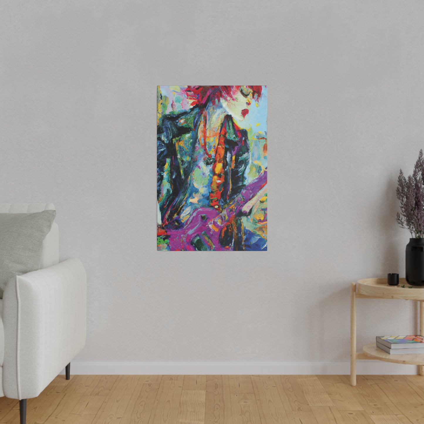 9351Q - Rockstar Oil Painting Style Print | Poster | Home Decor | Wall Art | Music Art | Canvas