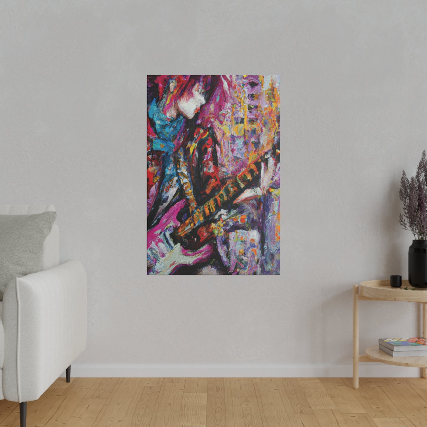 7772X - Rockstar Oil Painting Style Print | Poster | Home Decor | Wall Art | Music Art | Canvas