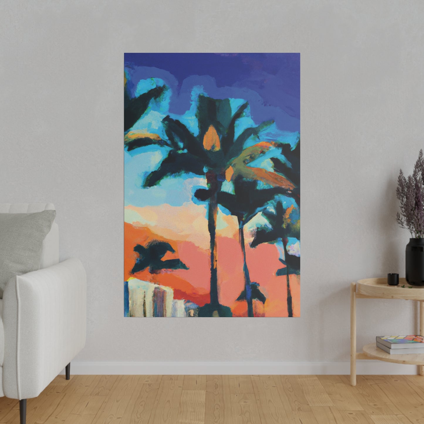 5637G - Miami Beach Sunset Painting Print | Miami | Beach | Sunset | Poster | Home Decor | Wall Art | Canvas