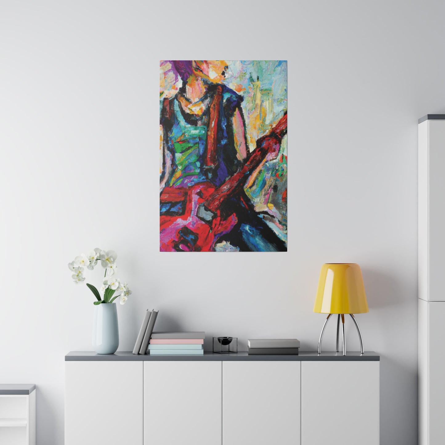 8657Y - Rockstar Oil Painting Style Print | Poster | Home Decor | Wall Art | Music Art | Canvas