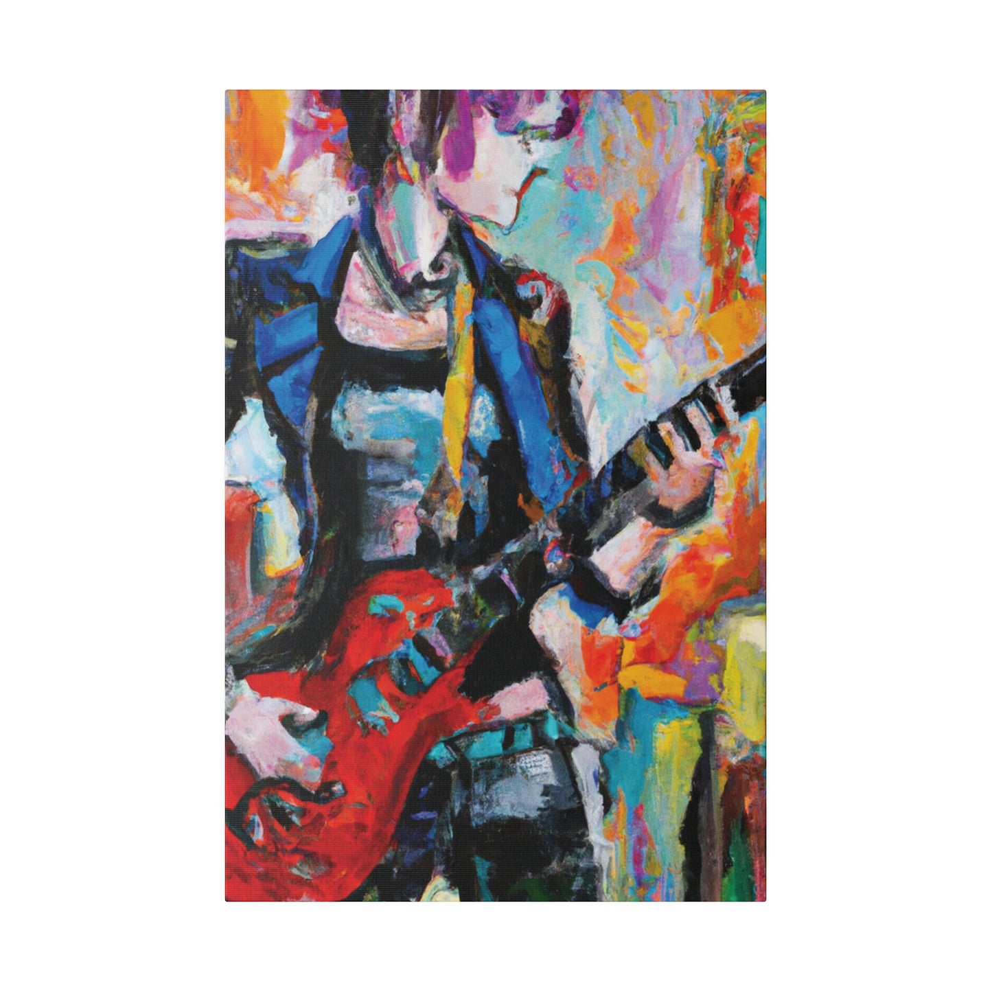 3278V - Rockstar Oil Painting Style Print | Poster | Home Decor | Wall Art | Music Art | Canvas