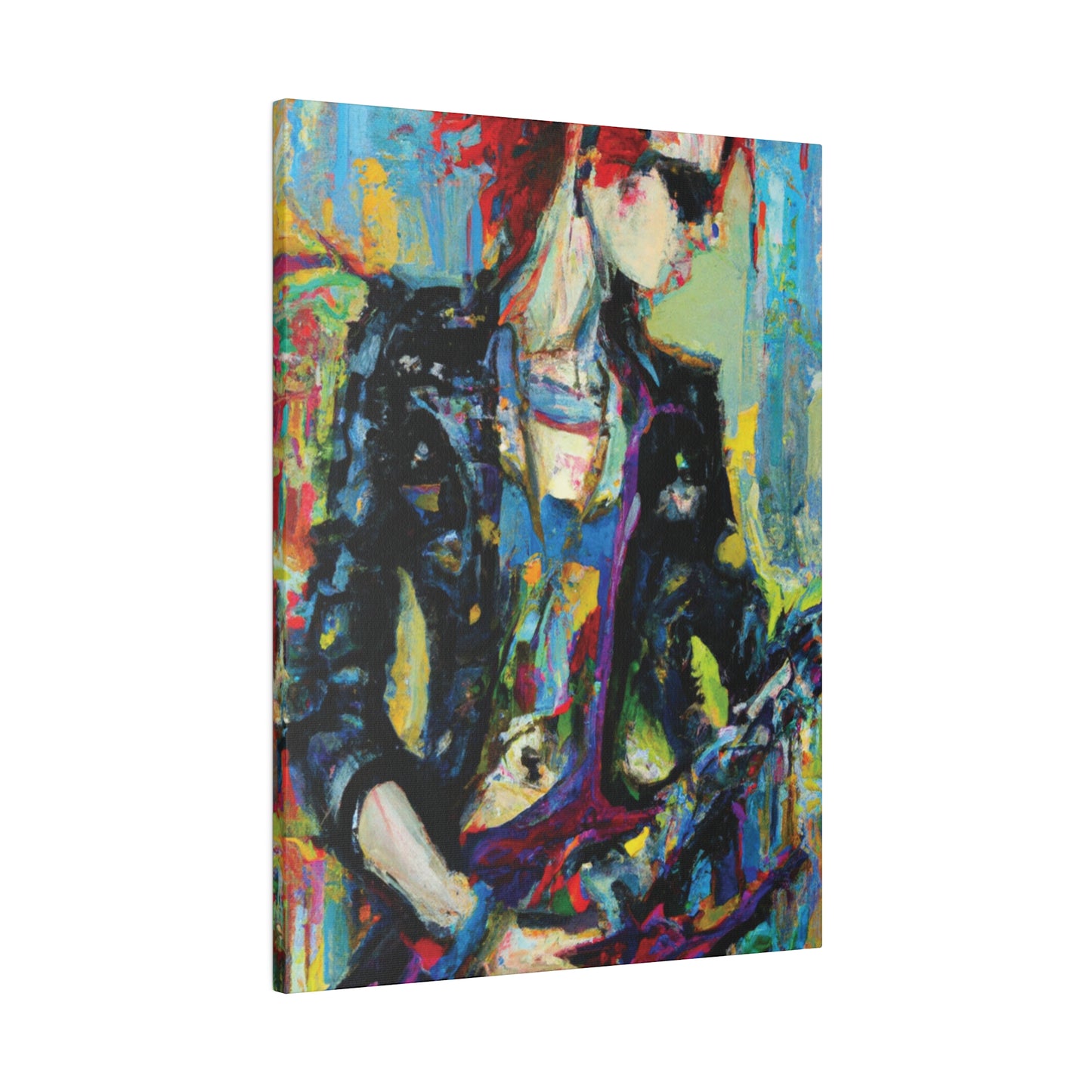 9745J - Rockstar Oil Painting Style Print | Poster | Home Decor | Wall Art | Music Art | Canvas