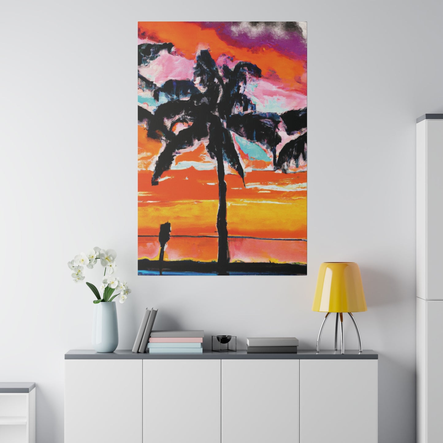 8371S - Miami Beach Sunset Painting Print | Miami | Beach | Sunset | Poster | Home Decor | Wall Art | Canvas