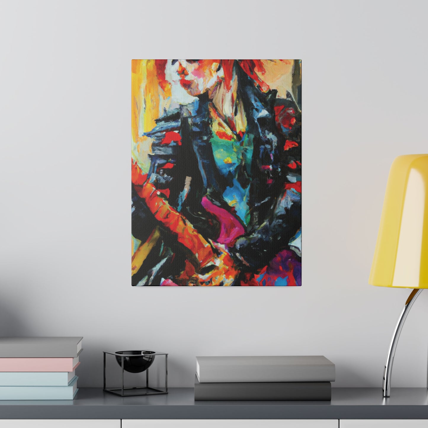 8596X - Rockstar Oil Painting Style Print | Poster | Home Decor | Wall Art | Music Art | Canvas