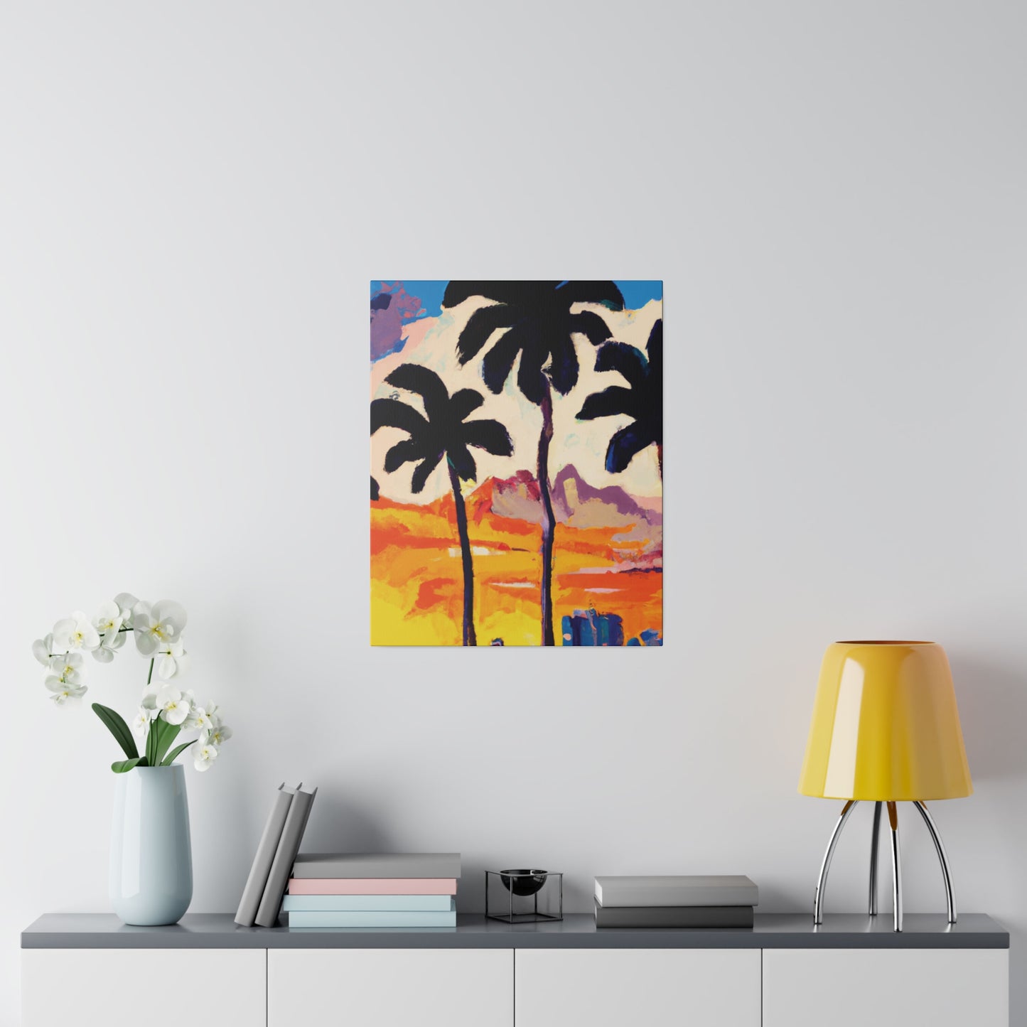 6586K - Miami Beach Sunset Painting Print | Miami | Beach | Sunset | Poster | Home Decor | Wall Art | Canvas