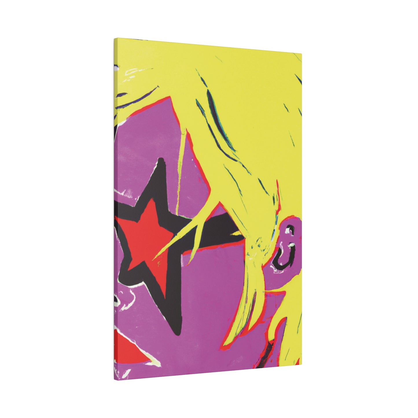938K - Rockstar Painting Print | Face | Abstract | Poster | Home Decor | Wall Art | Music Art | Canvas