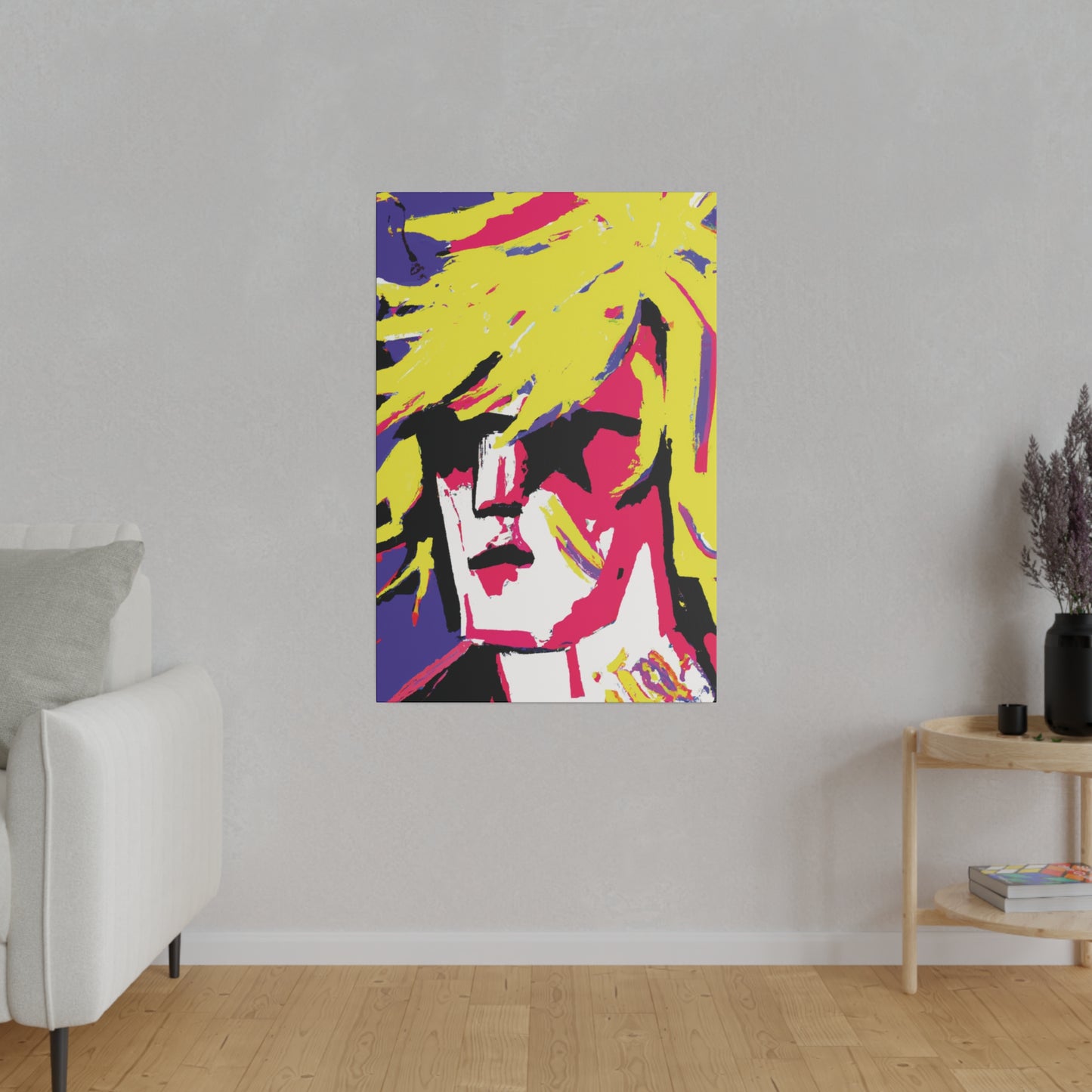 7709F - Rockstar Painting Print | Face | Abstract | Poster | Home Decor | Wall Art | Music Art | Canvas