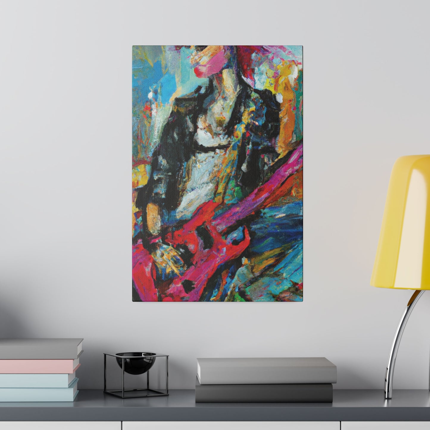 472O - Rockstar Oil Painting Style Print | Poster | Home Decor | Wall Art | Music Art | Canvas