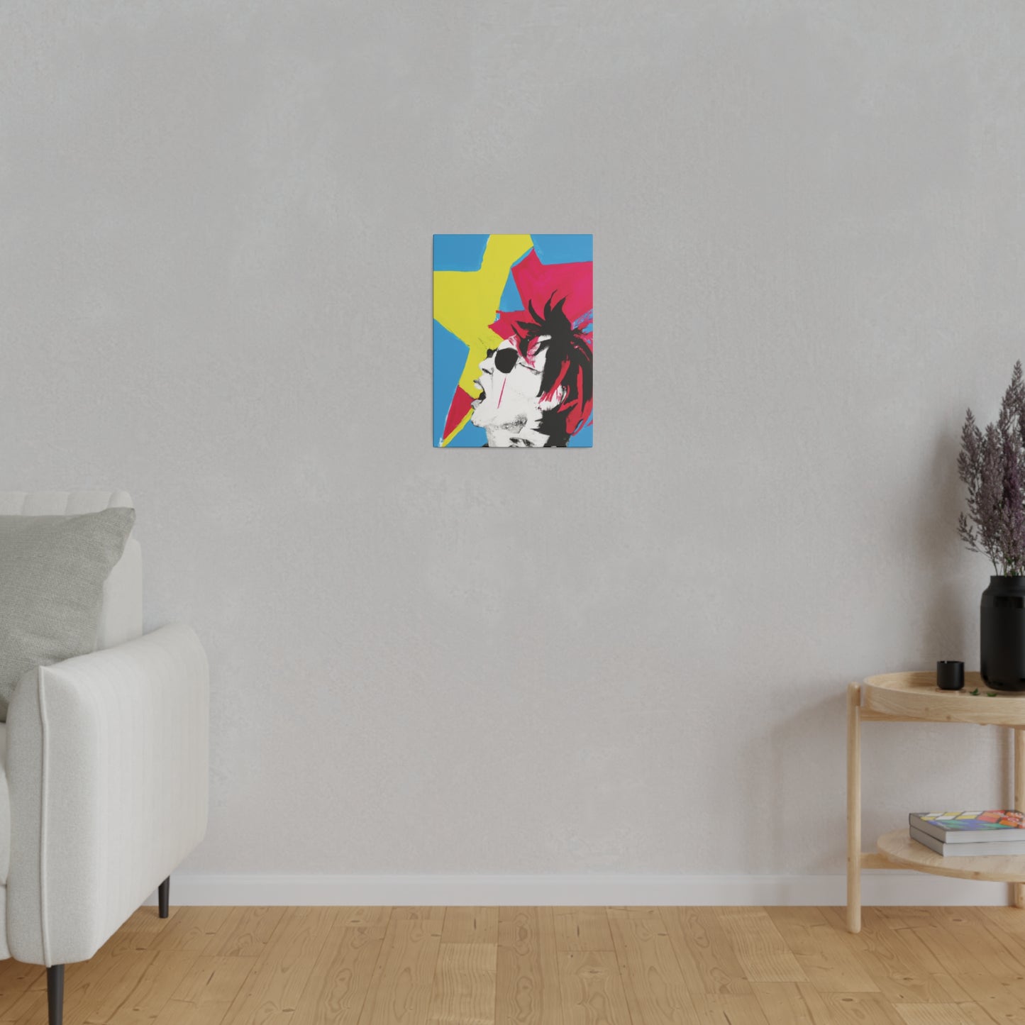 7179X - Rockstar Painting Print | Face | Abstract | Poster | Home Decor | Wall Art | Music Art | Canvas