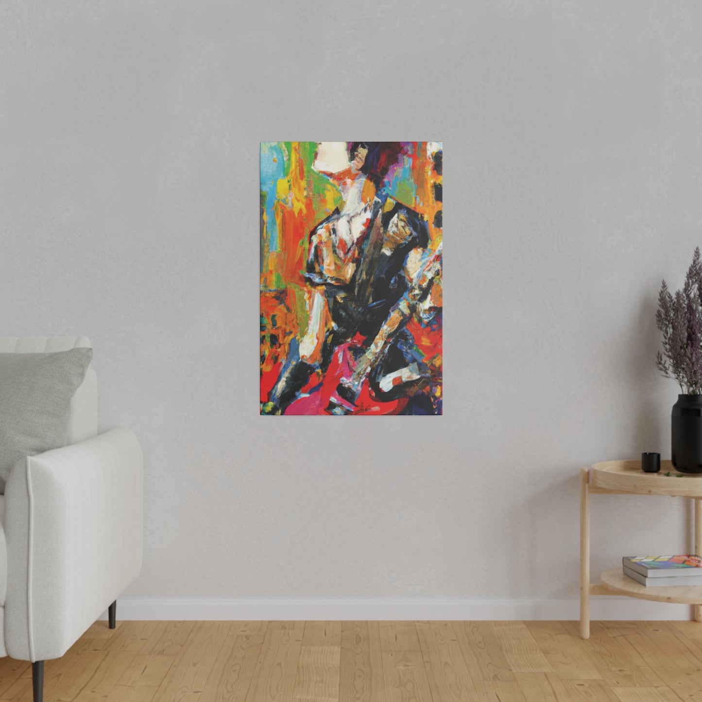 5867V - Rockstar Oil Painting Style Print | Poster | Home Decor | Wall Art | Music Art | Canvas