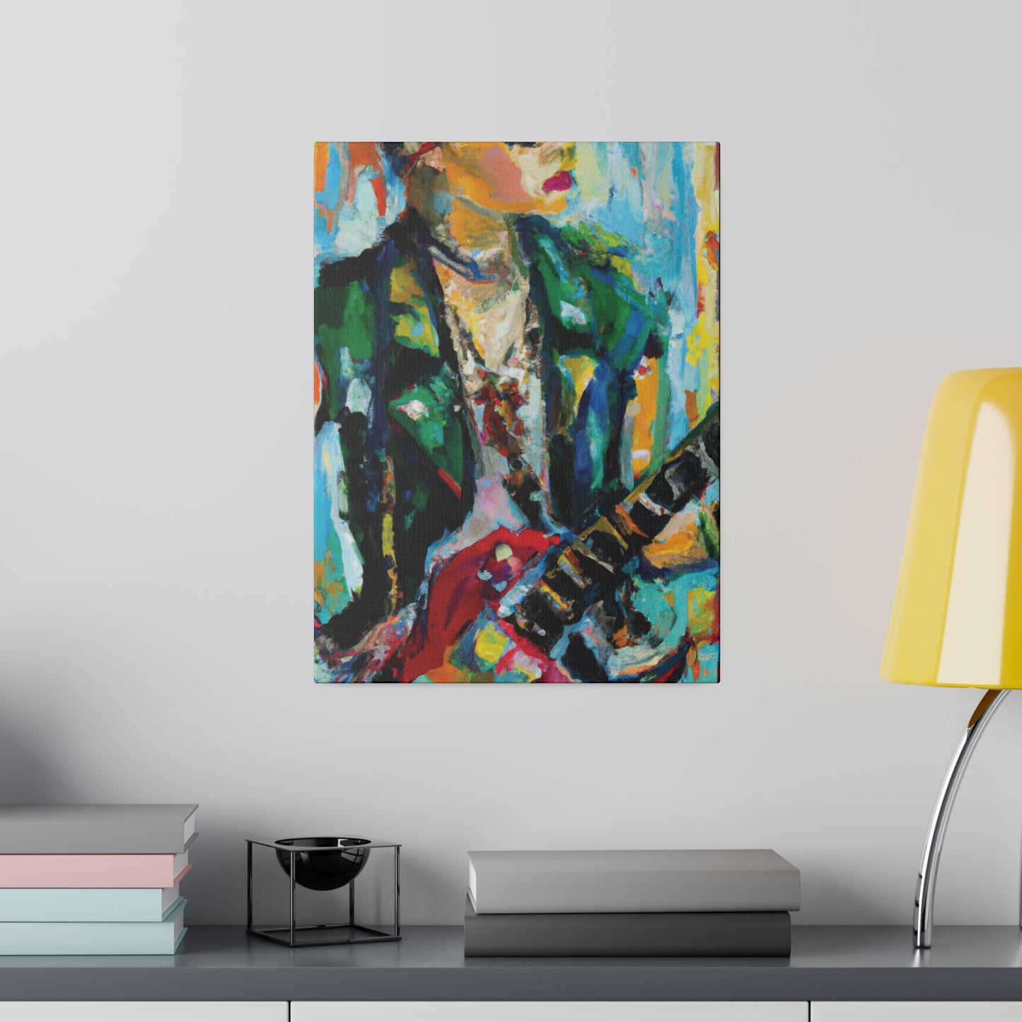 8554D - Rockstar Oil Painting Style Print | Poster | Home Decor | Wall Art | Music Art | Canvas