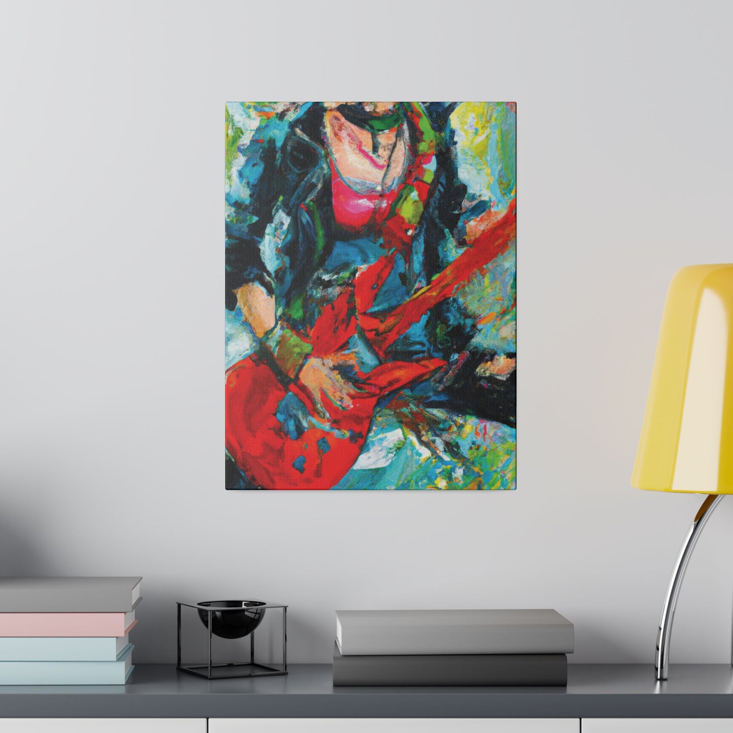 7746Y - Rockstar Oil Painting Style Print | Poster | Home Decor | Wall Art | Music Art | Canvas