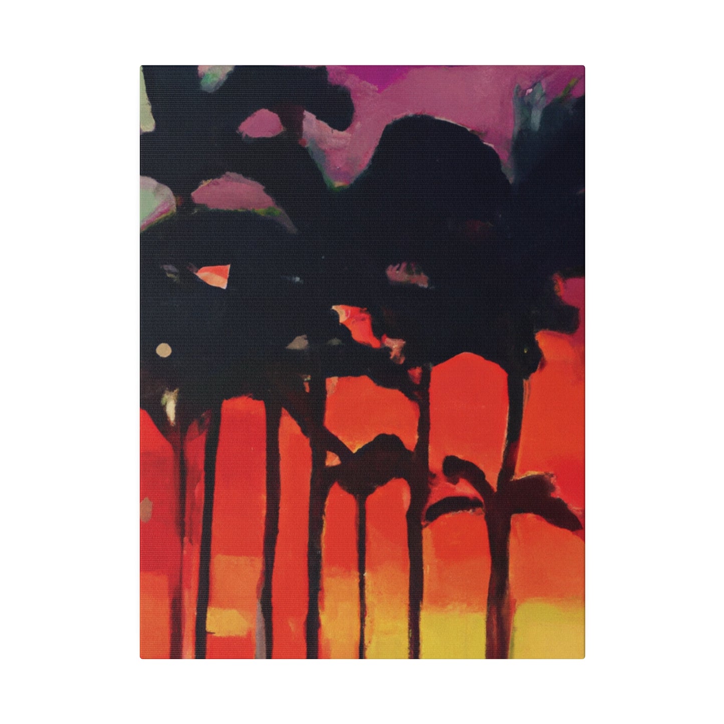 9653K - Miami Beach Sunset Painting Print | Miami | Beach | Sunset | Poster | Home Decor | Wall Art | Canvas