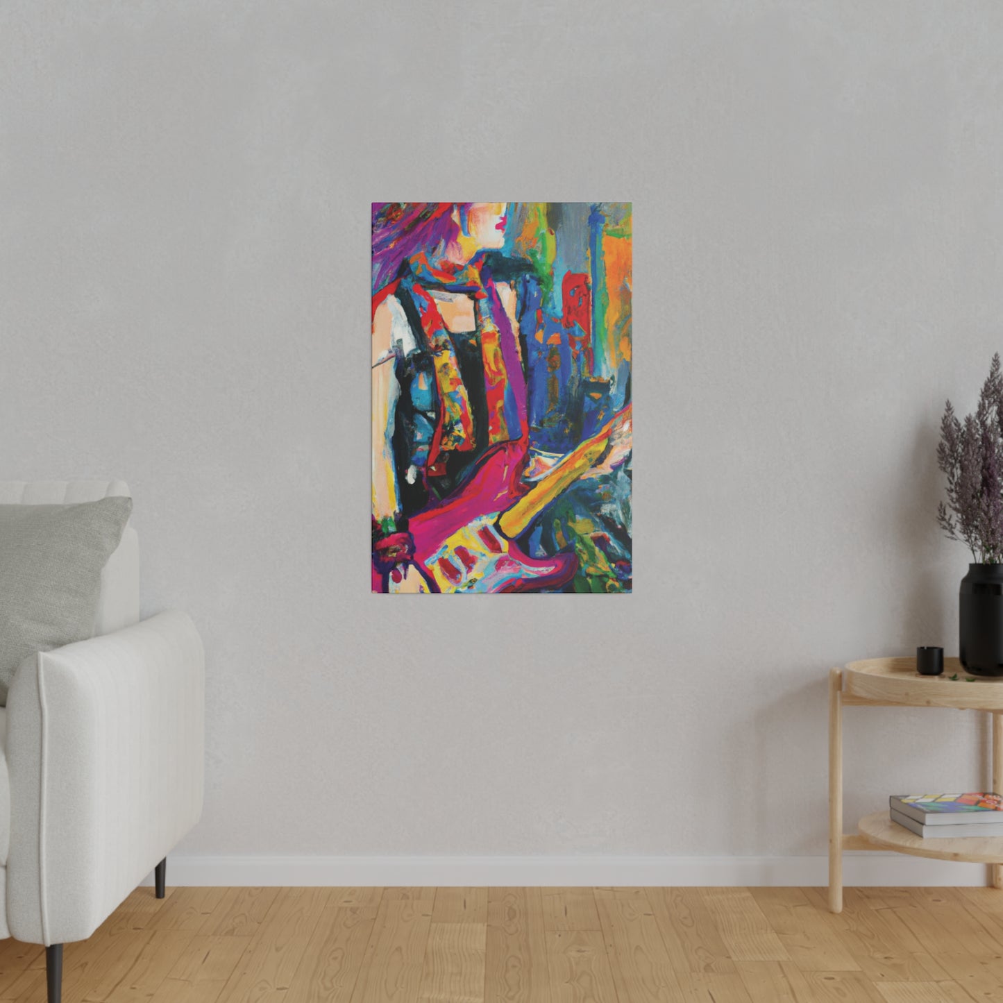 9798G - Rockstar Oil Painting Style Print | Poster | Home Decor | Wall Art | Music Art | Canvas