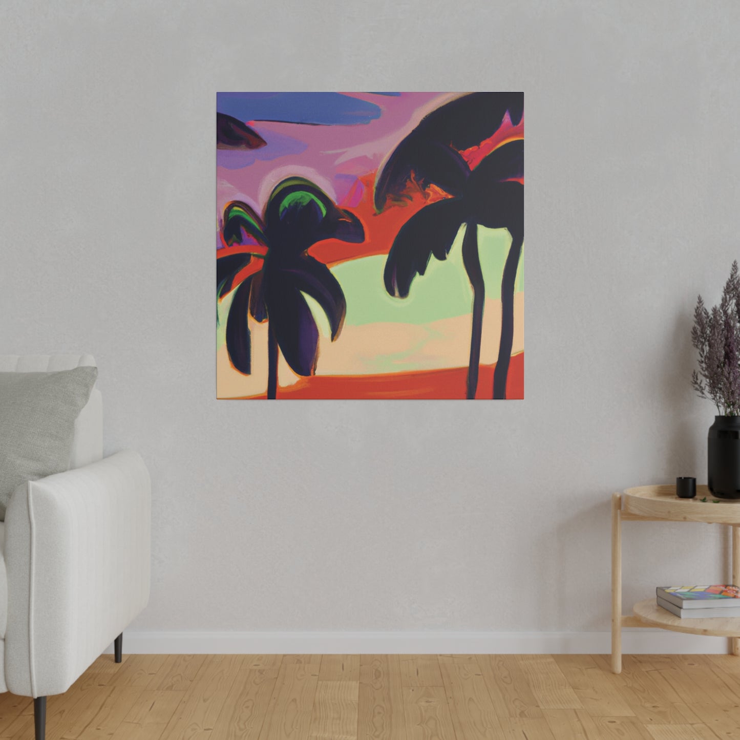 4438V - Miami Beach Sunset Painting Print | Miami | Beach | Sunset | Poster | Home Decor | Wall Art | Canvas