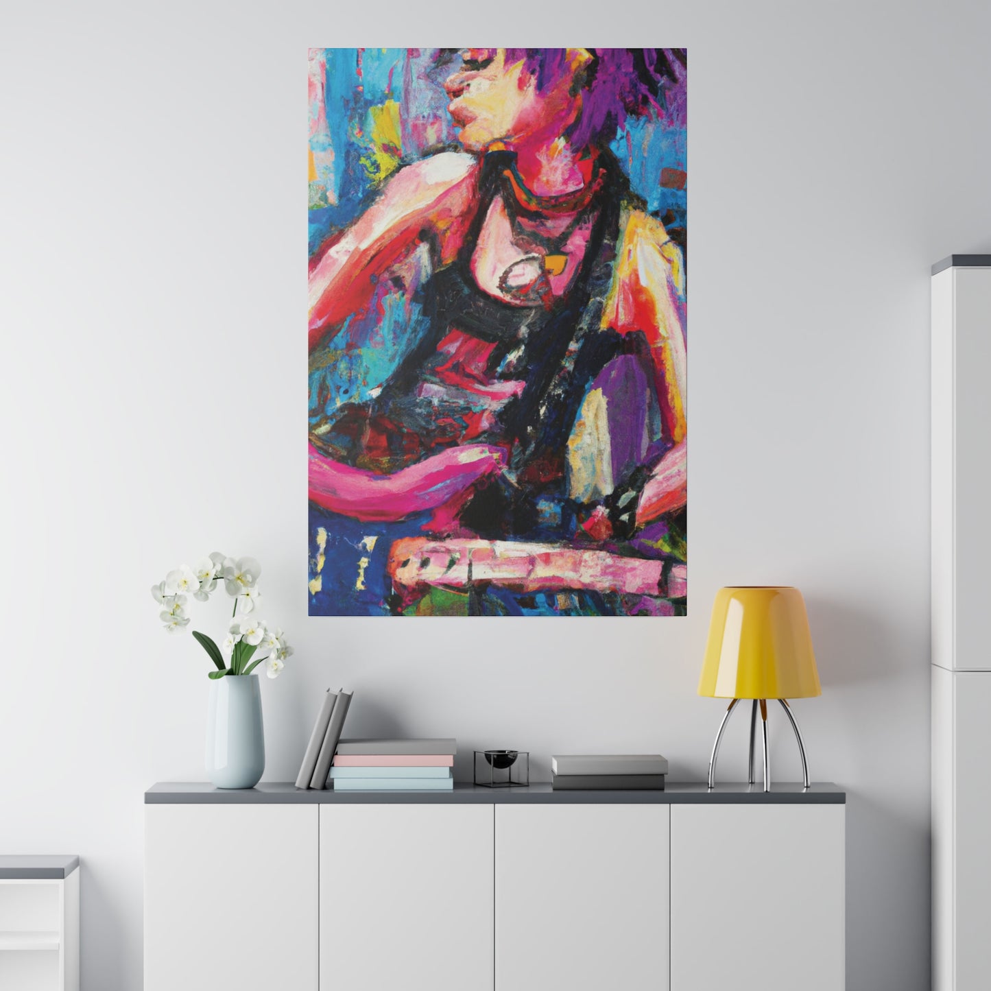 7793Y - Rockstar Oil Painting Style Print | Poster | Home Decor | Wall Art | Music Art | Canvas