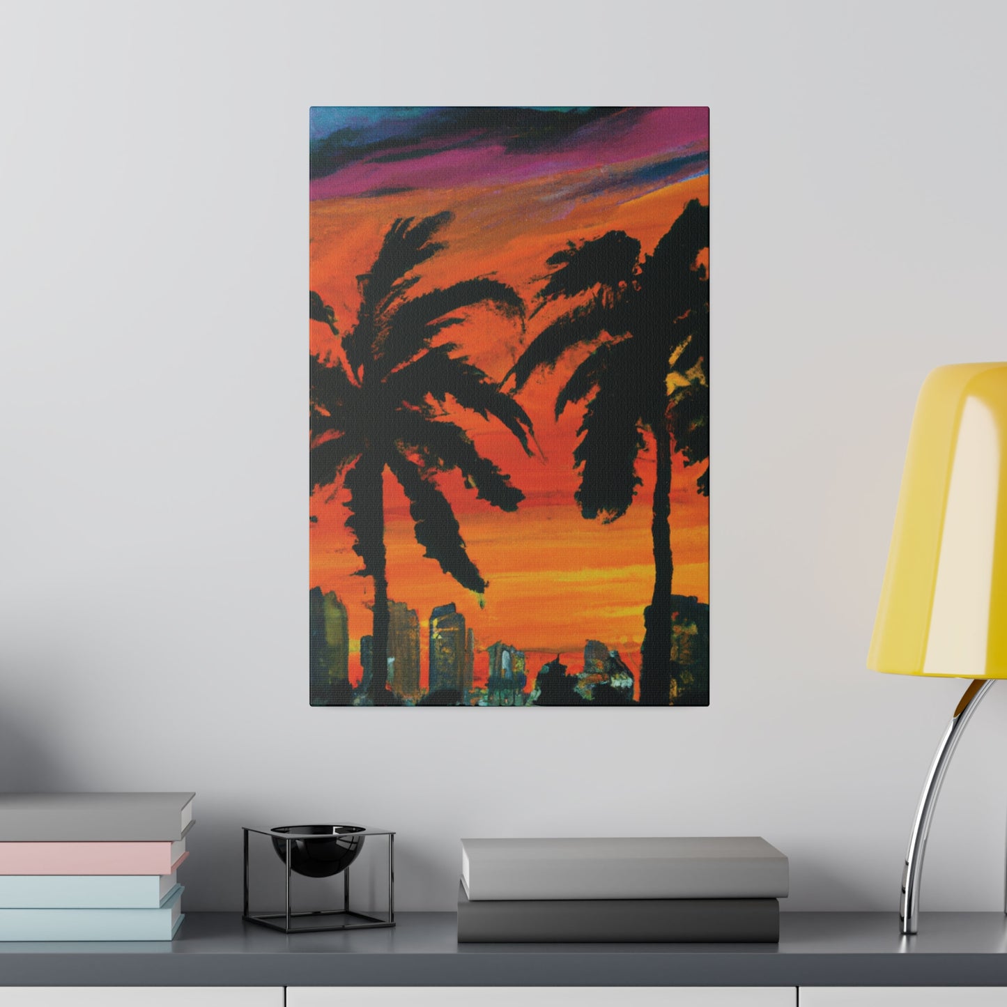 3294V - Miami Beach Sunset Painting Print | Miami | Beach | Sunset | Poster | Home Decor | Wall Art | Canvas