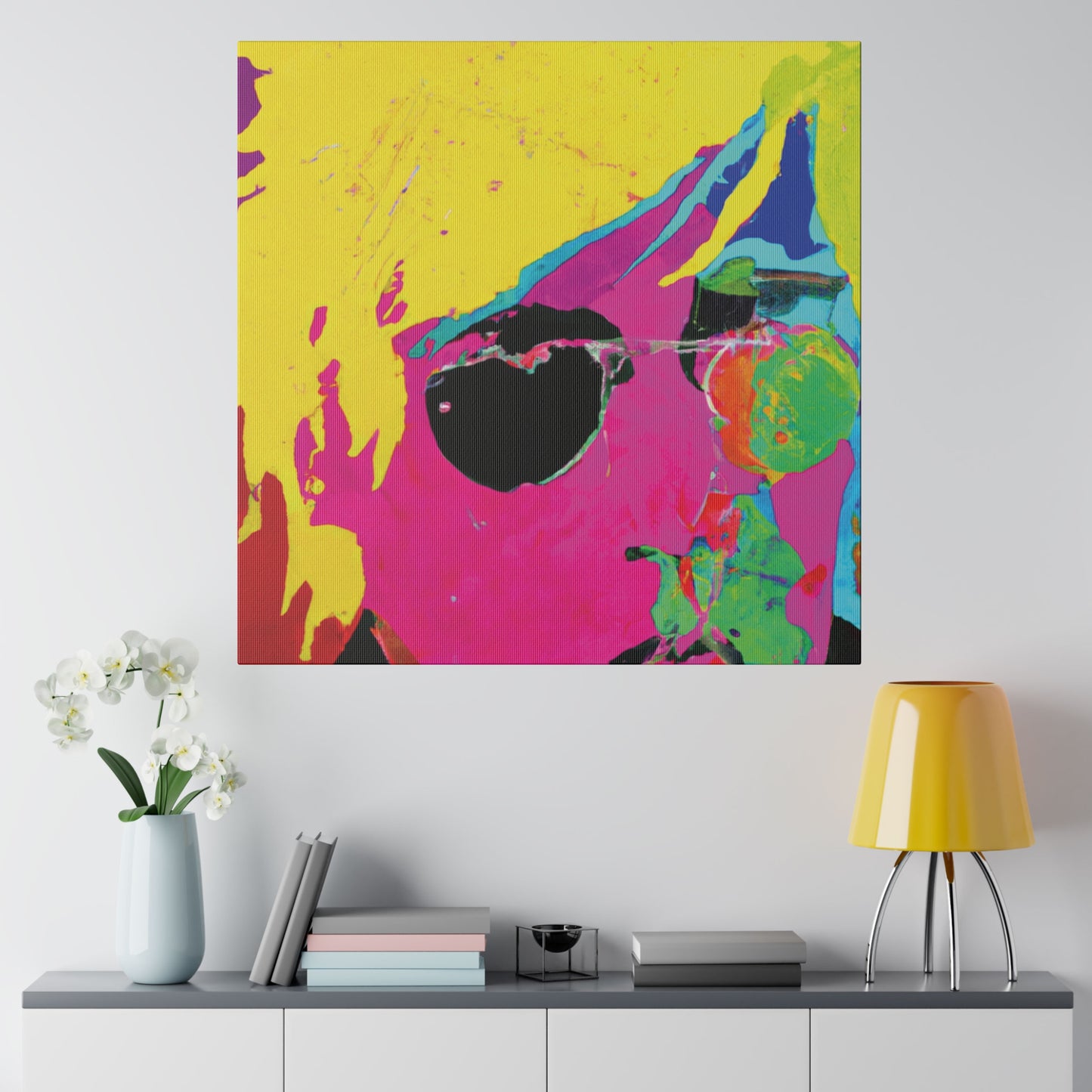 7141U - Rockstar Painting Print | Face | Abstract | Poster | Home Decor | Wall Art | Music Art | Canvas