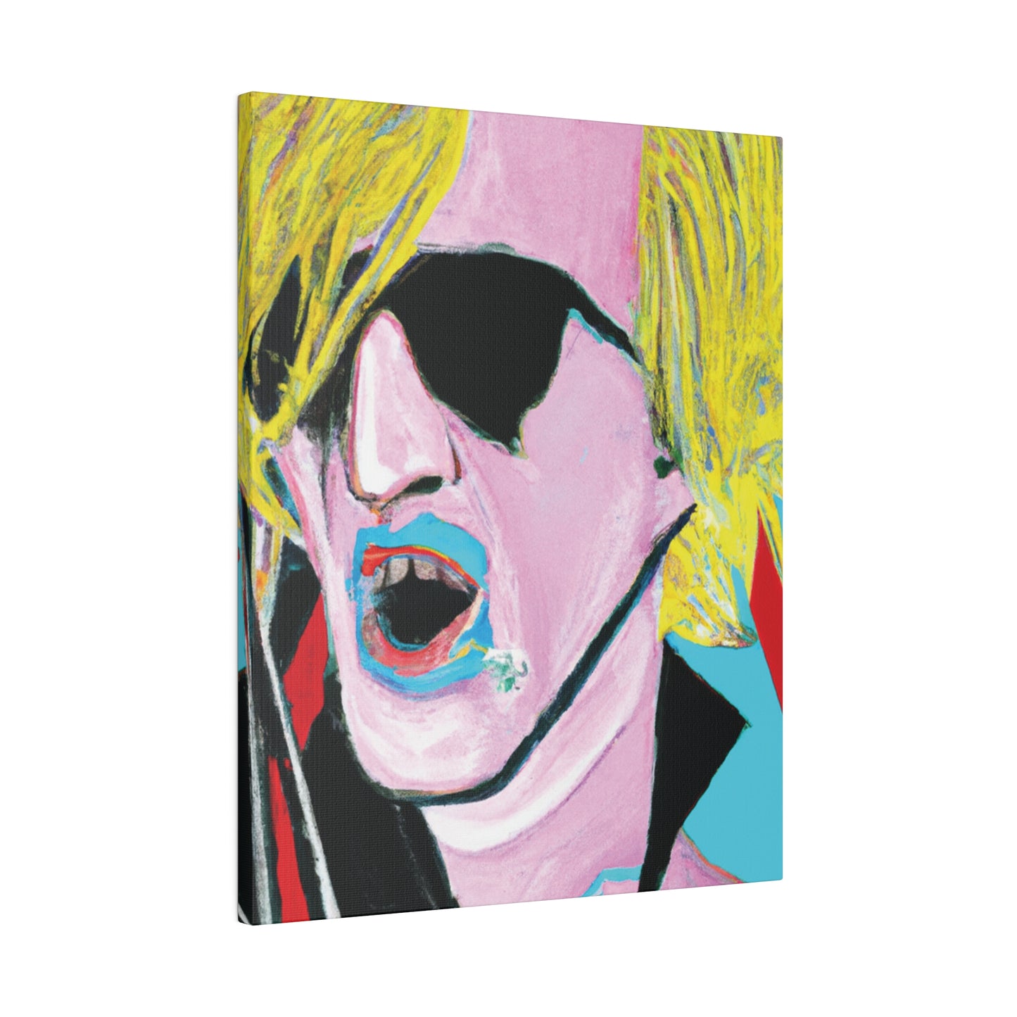 9118C - Rockstar Painting Print | Face | Abstract | Poster | Home Decor | Wall Art | Music Art | Canvas