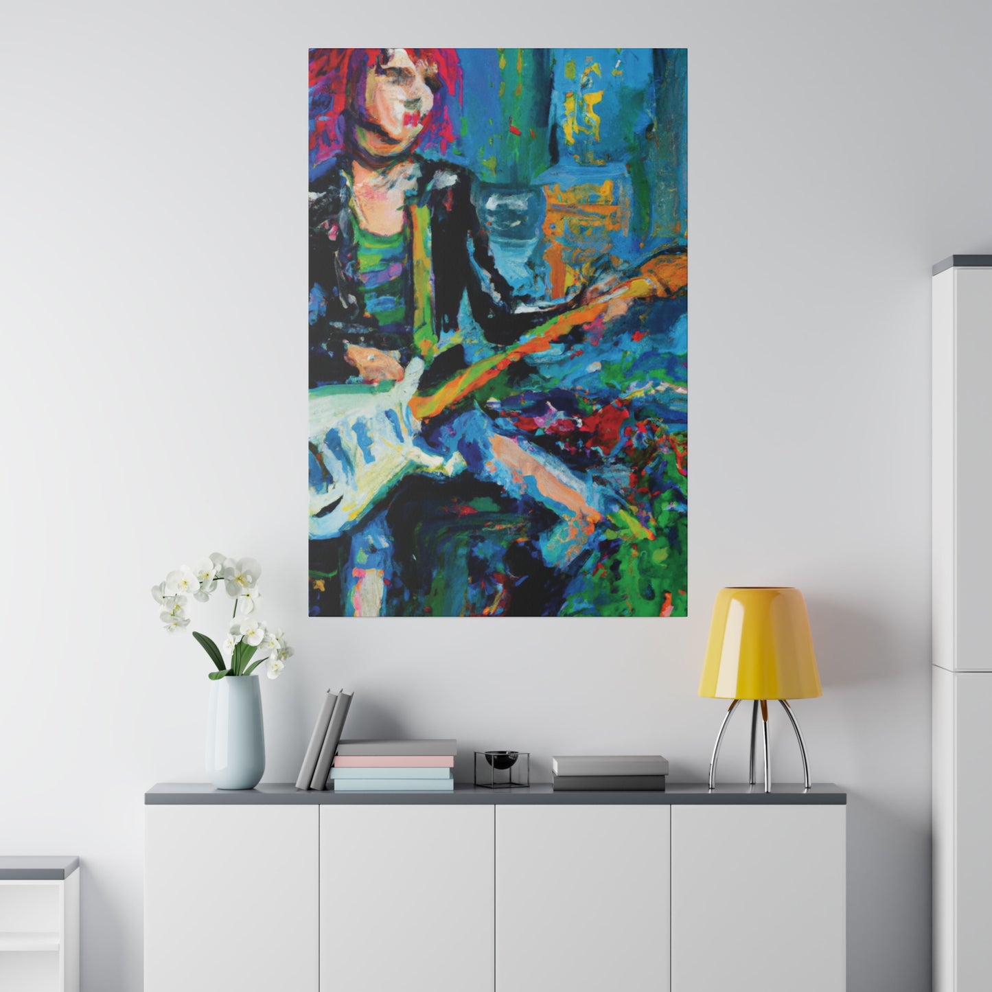 6774A - Rockstar Oil Painting Style Print | Poster | Home Decor | Wall Art | Music Art | Canvas