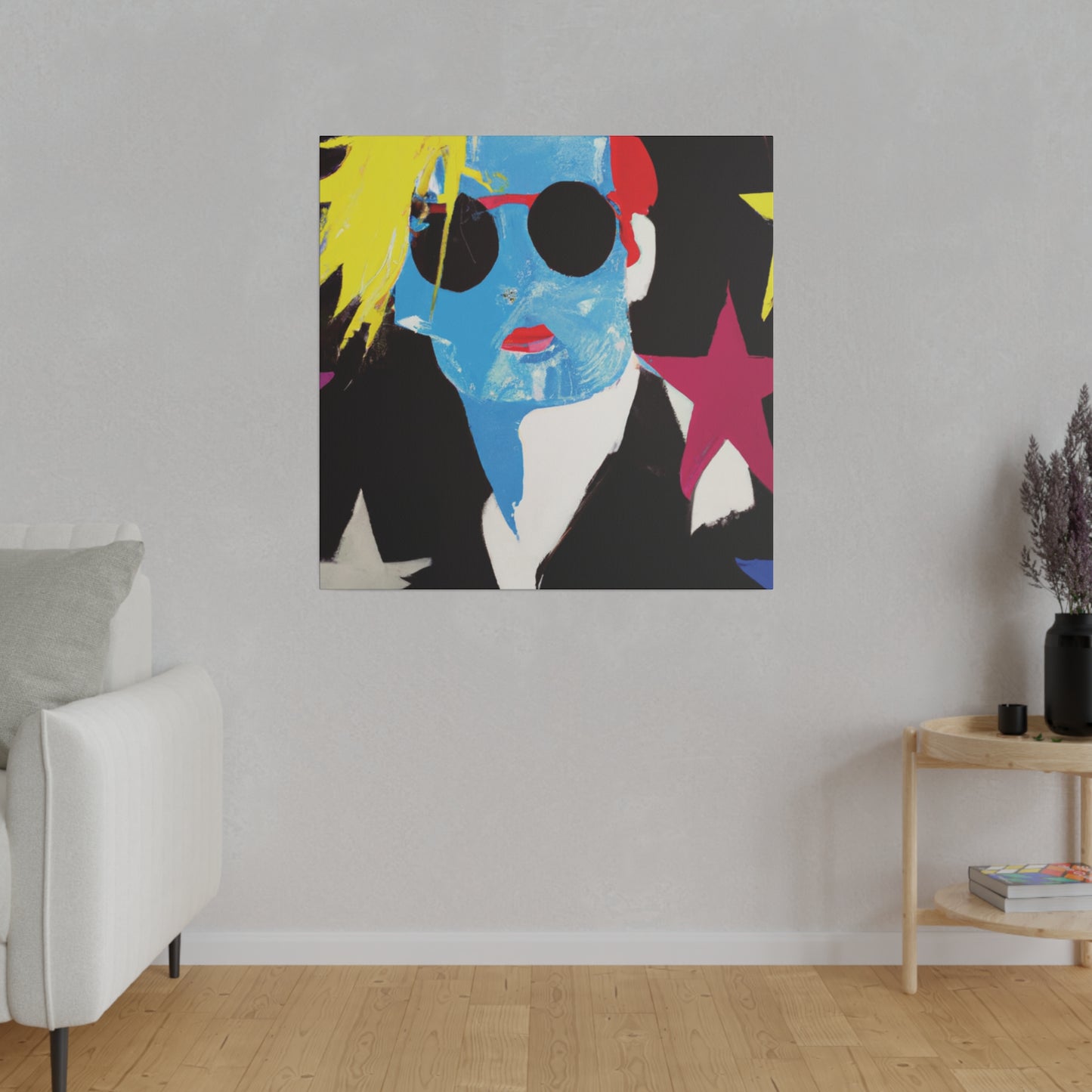 9993U - Rockstar Painting Print | Face | Abstract | Poster | Home Decor | Wall Art | Music Art | Canvas