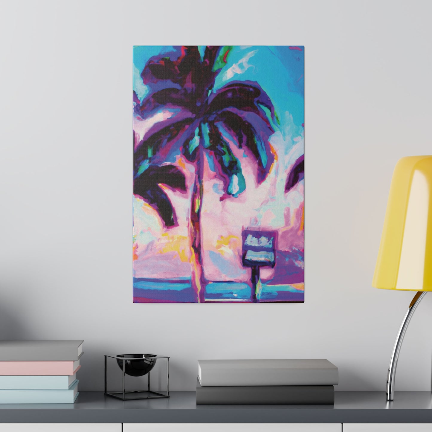 5753H - Miami Beach Sunset Painting Print | Miami | Beach | Sunset | Poster | Home Decor | Wall Art | Canvas