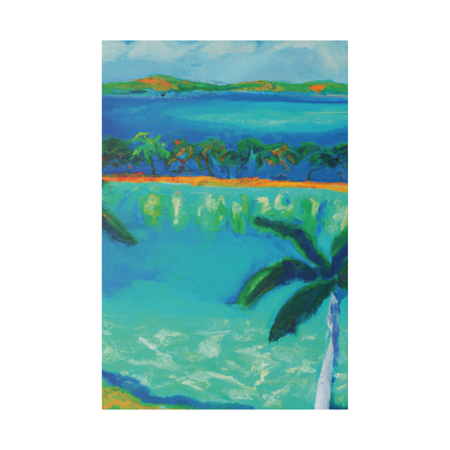 3784F - Bahamas Ocean Painting Print | Bahamas | Ocean | Beach | Poster | Home Decor | Wall Art | Canvas