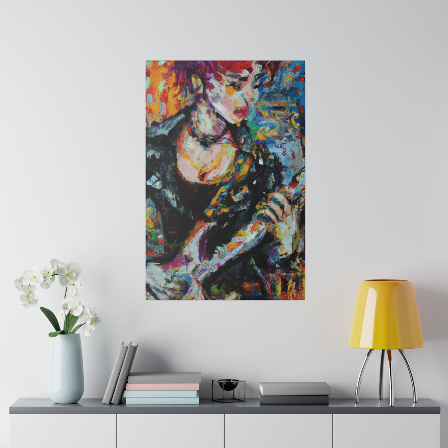 2106T - Rockstar Oil Painting Style Print | Poster | Home Decor | Wall Art | Music Art | Canvas