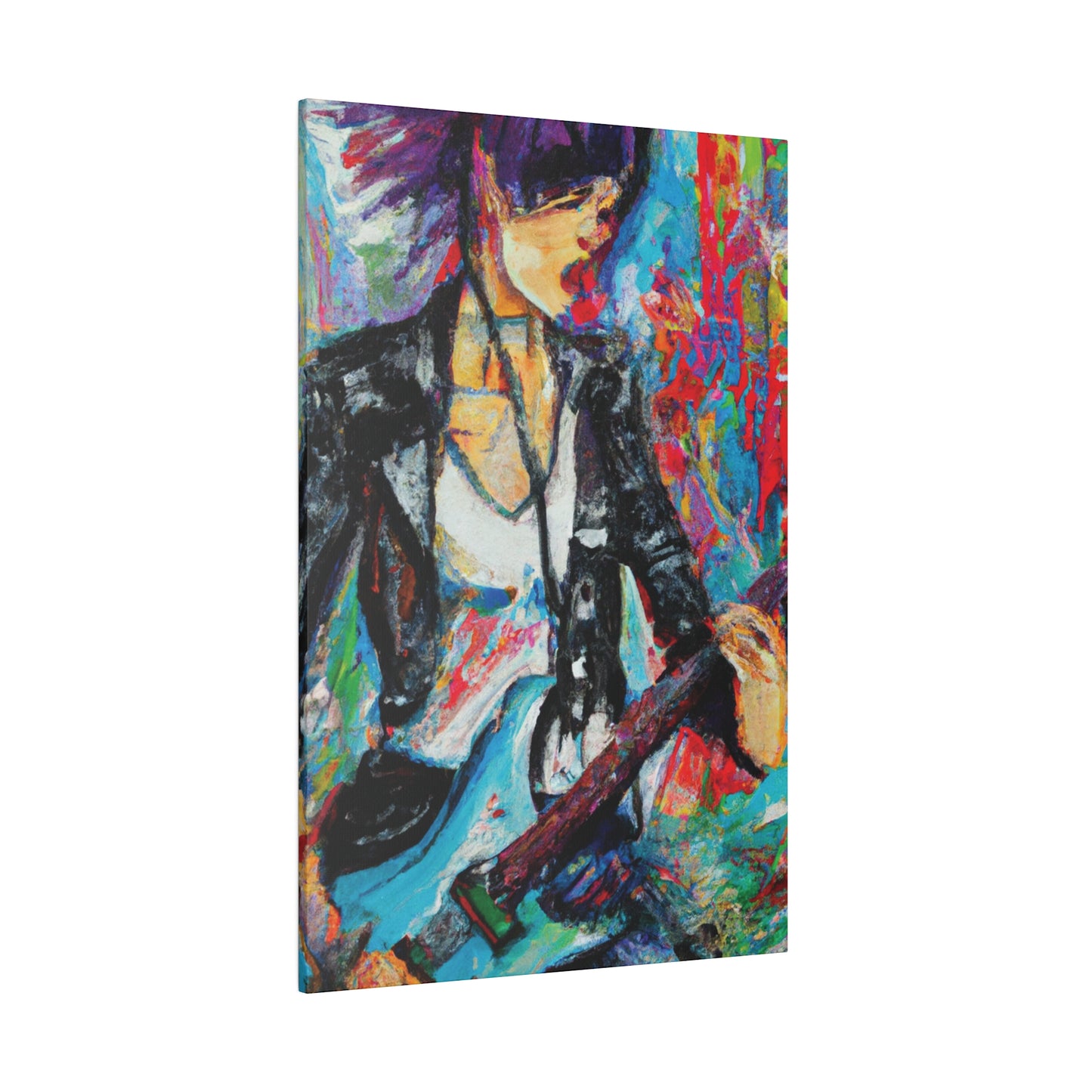 3492Z - Rockstar Oil Painting Style Print | Poster | Home Decor | Wall Art | Music Art | Canvas