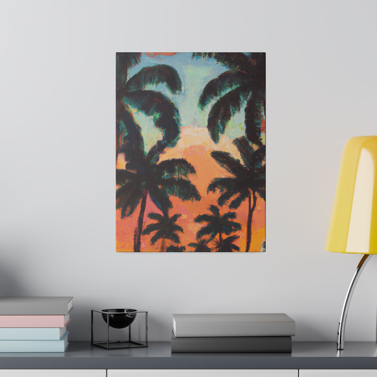 2854A - Miami Beach Sunset Painting Print | Miami | Beach | Sunset | Poster | Home Decor | Wall Art | Canvas