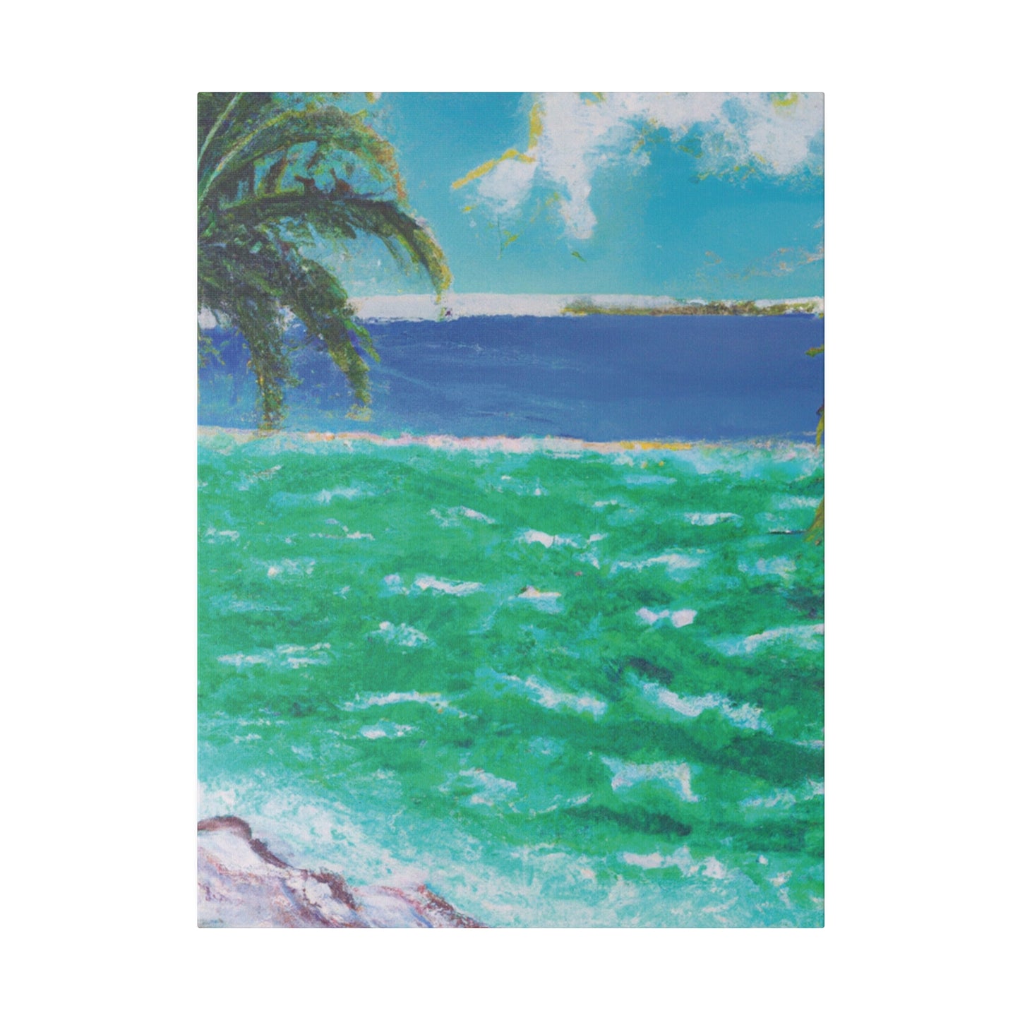 8274K - Bahamas Ocean Painting Print | Bahamas | Ocean | Beach | Poster | Home Decor | Wall Art | Canvas