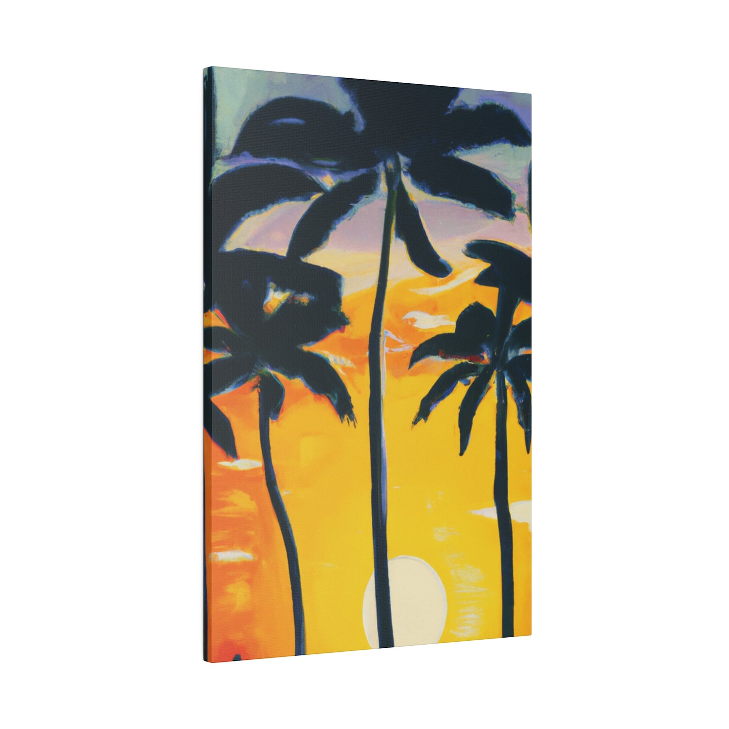 7390N - Miami Beach Sunset Painting Print | Miami | Beach | Sunset | Poster | Home Decor | Wall Art | Canvas